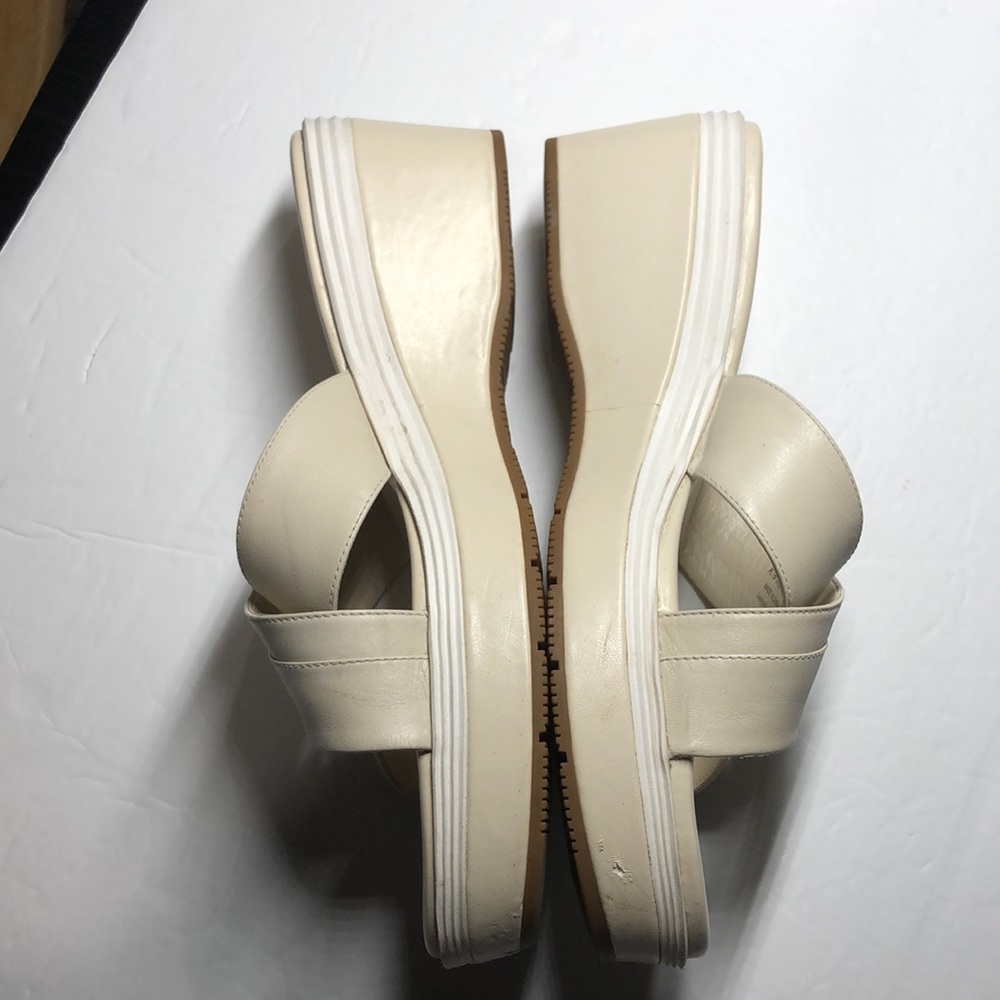 Cole Haan cream wedge sandals size 9 - Picture 5 of 12
